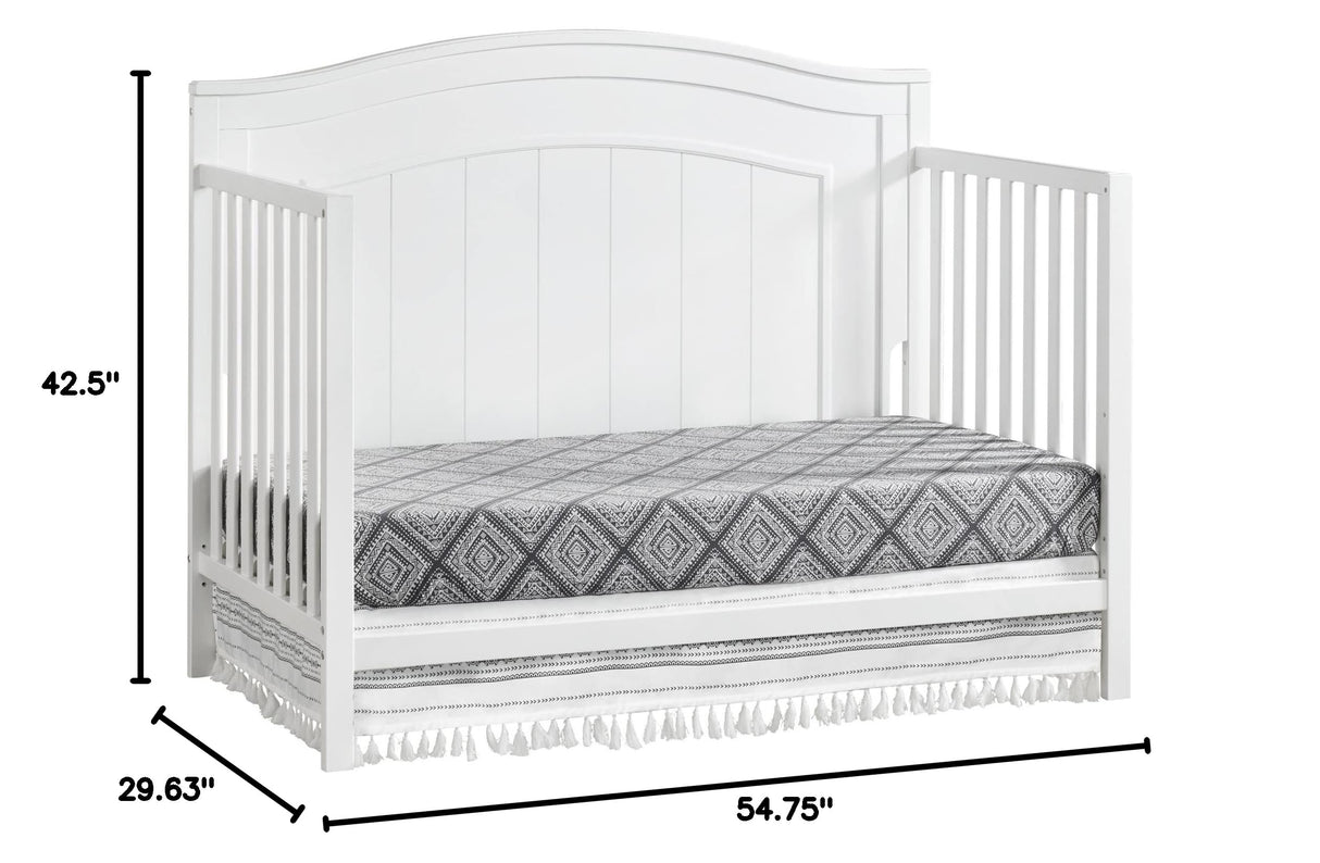 North Bay 4-in-1 Convertible Crib, Snow White, GreenGuard Gold Certified