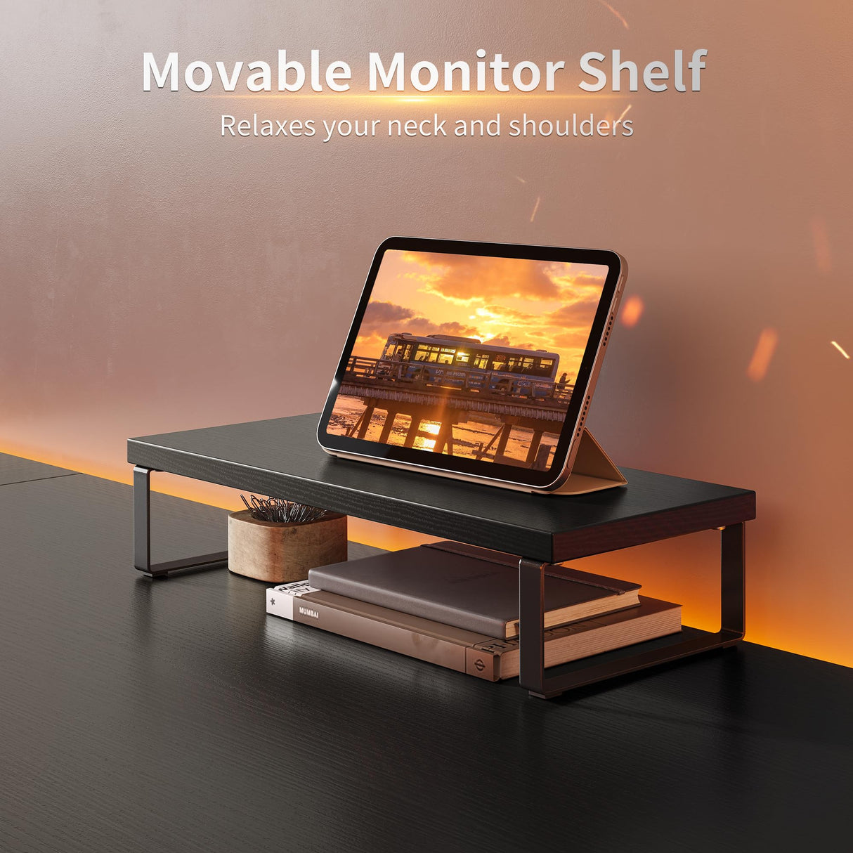 CubiCubi L Shaped Gaming Desk, 59.1 inch Computer Corner Desk with Monitor Shelf for Home Office Study Writing Workstation, Black