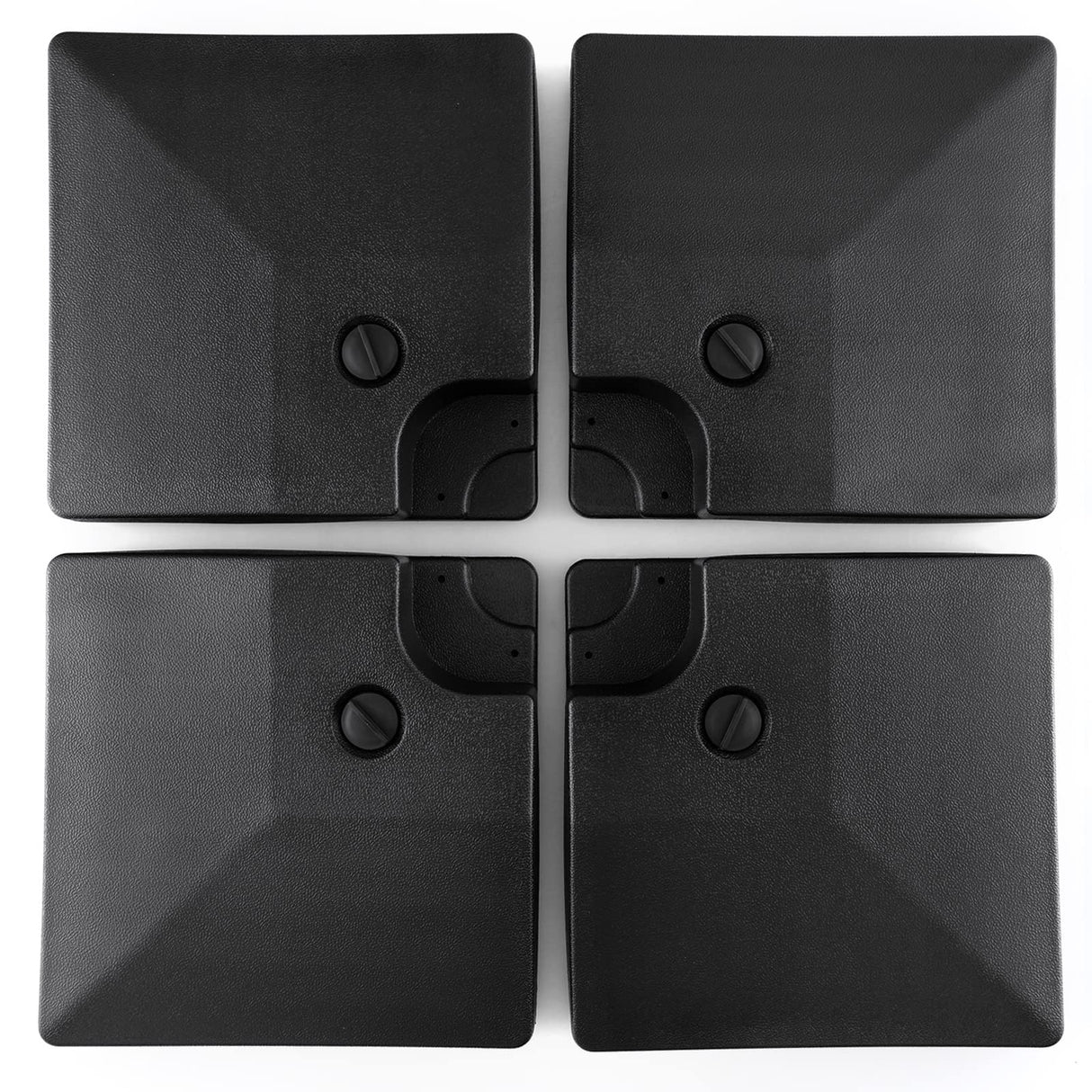 Giantex 284 lbs Fillable Offset Patio Umbrella Base, 4PCS Umbrella Stand Water Sand Weight for Cantilever Umbrella, Easy-Filling Spouts, Outdoor Market Umbrella Base Holder for Garden Yard Poolside