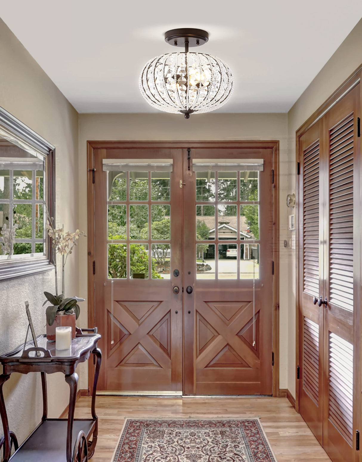 Catalina 11.7" Metal/Acrylic LED Semi-Flush Mount Contemporary,Transitional Dimmable