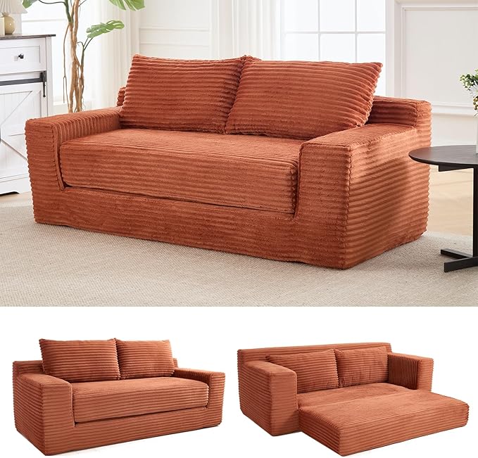 70.78" Loveseat Sofa, Modern Small Corduroy Couch Comfy Deep Seat for Living Room
