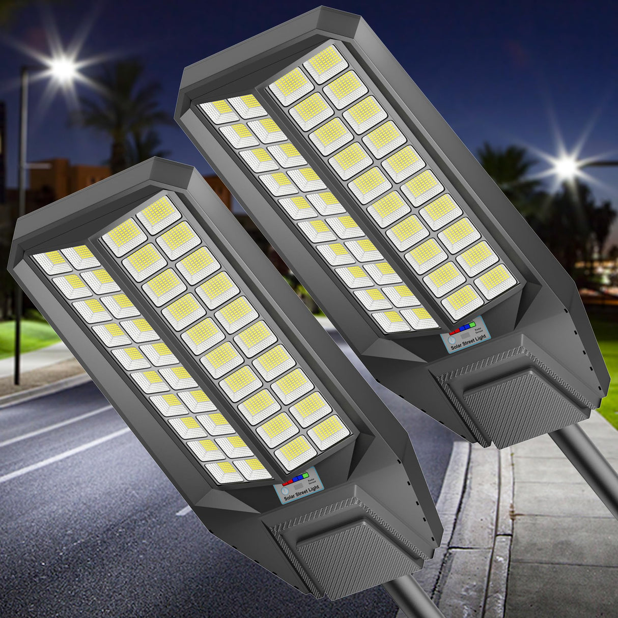 Solar Street Lights Outdoor, 8000W Dusk to Dawn, 240000LM 7000K