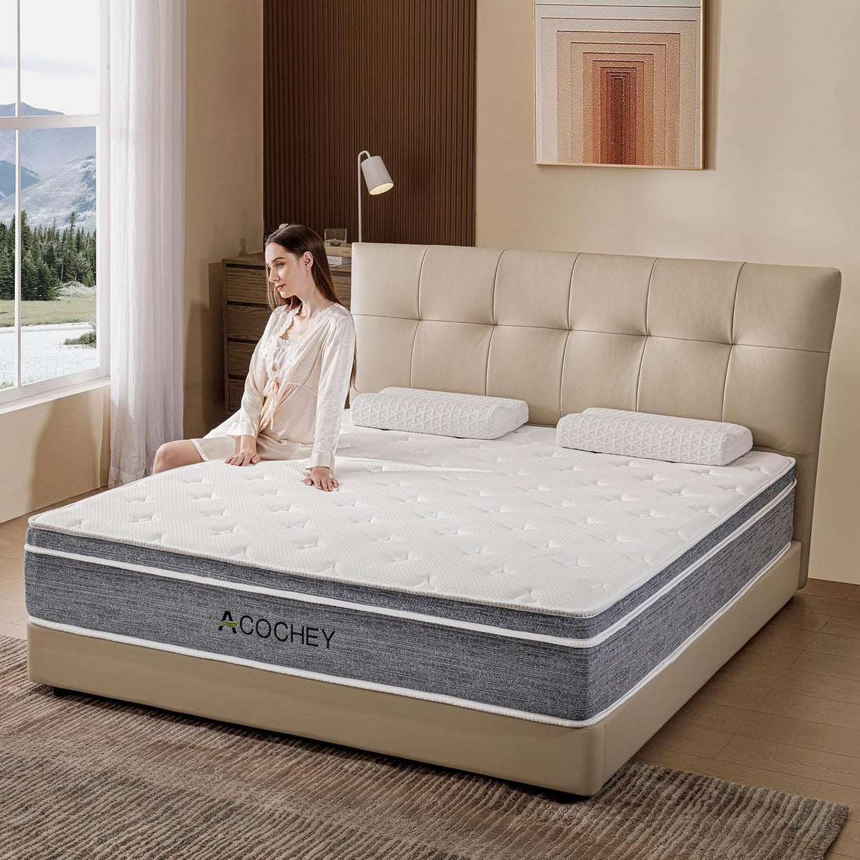 12 Inch Queen Mattress Memory Foam and Spring Hybrid Mattresses