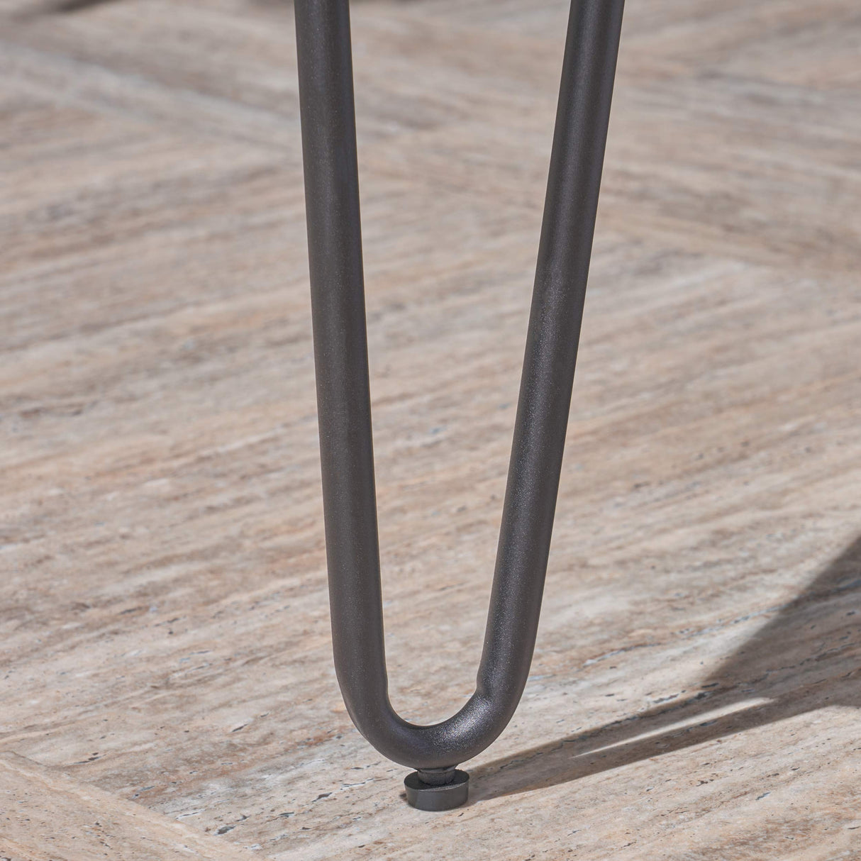 Abbet Outdoor Industrial Wood Bench, Teak/Black Metal