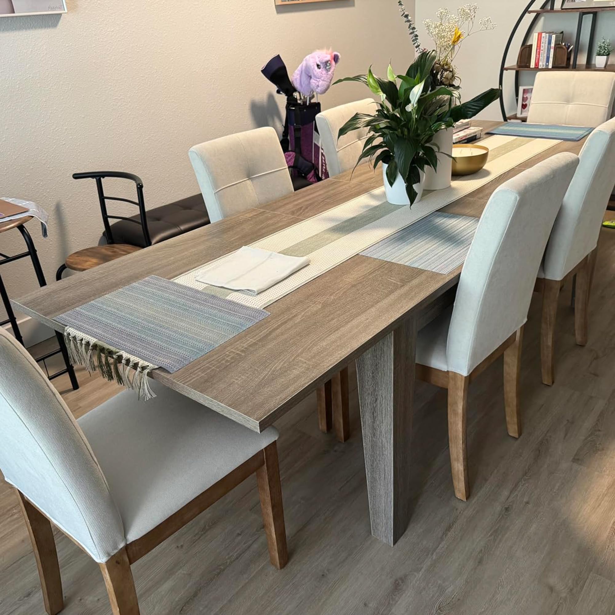 Dining Chairs Set of 4, Modern Upholstered Fabric Dining Room Chairs, Armless Kitchen Chairs