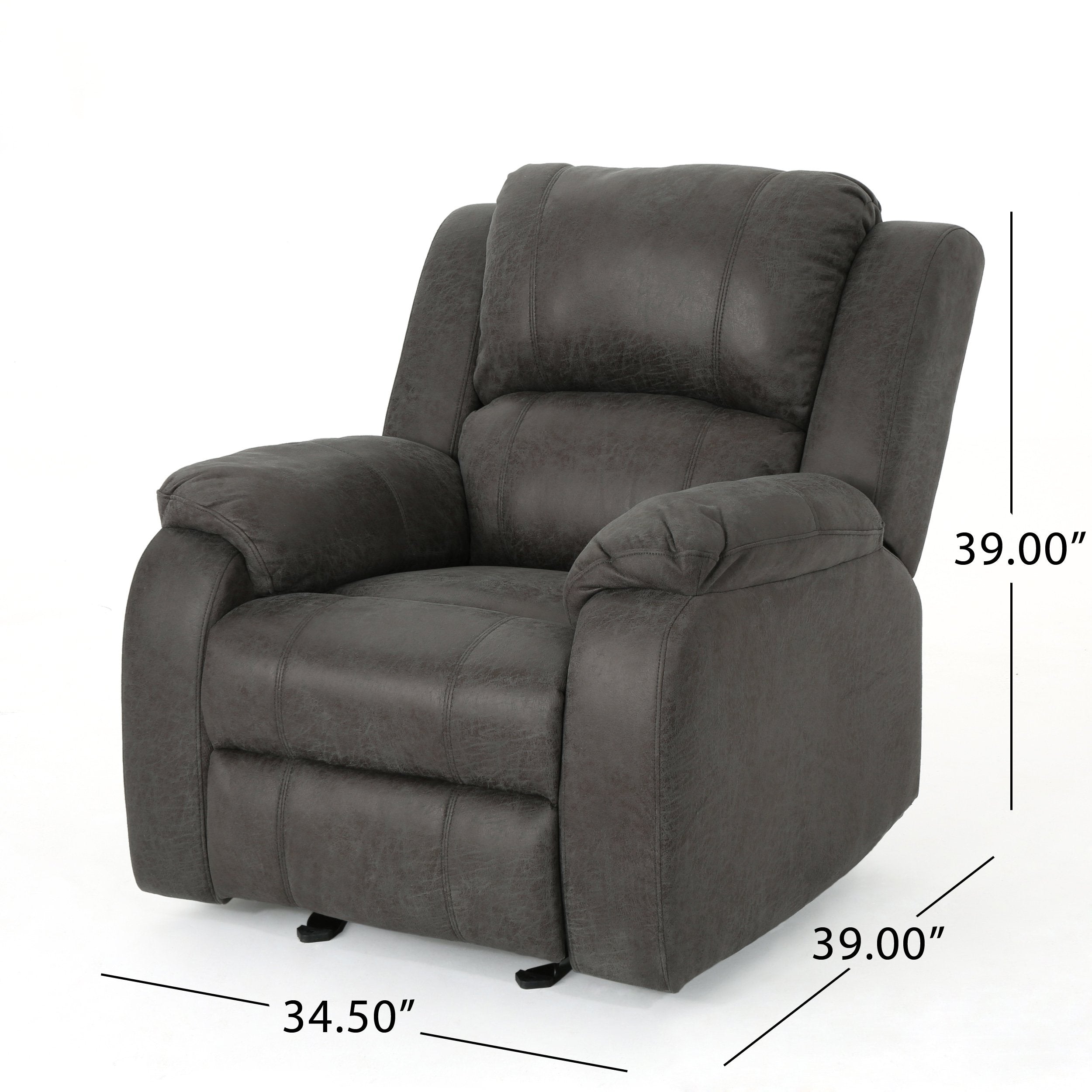 ComfyTide Tufted Recliner Accent Chair – Microfiber & Lever Recline