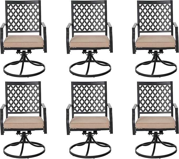 Patio Furniture Set 5 Pieces Patio Dining Set Outdoor Table and Chairs 4 x Swivel Dining