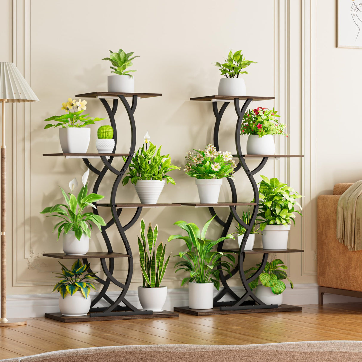 GlowCurve 43 – 5 Tier Corner Plant Stand with Grow Lights