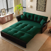 74.8” Queen Pull Out Sofa Bed, Luxury Velvet Convertible Sleeper Sofa