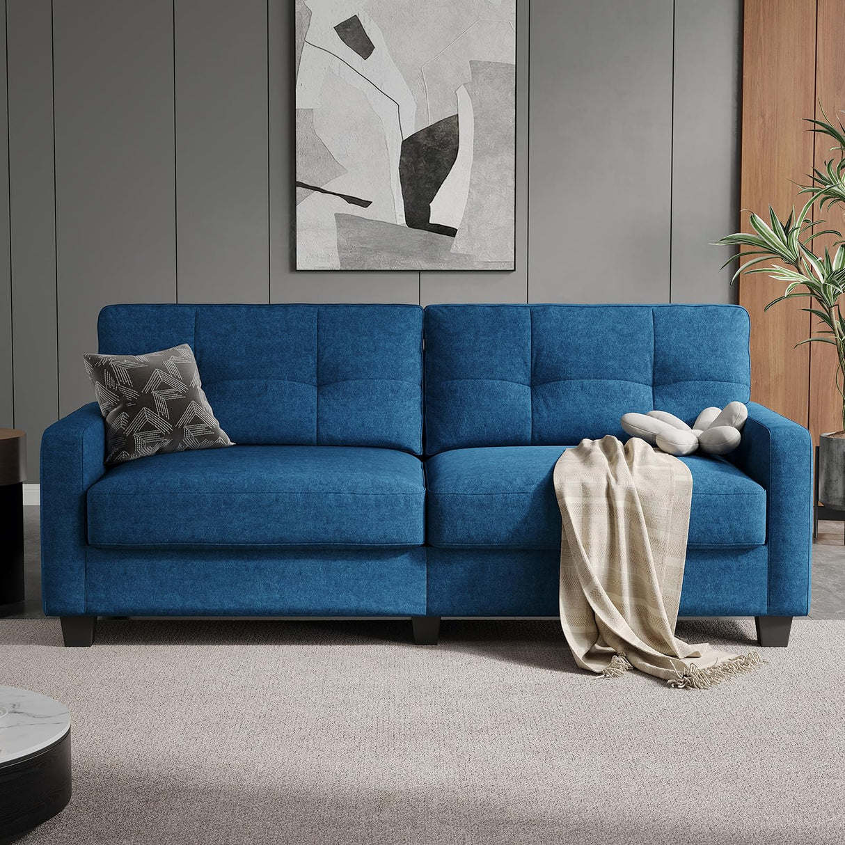 70” Loveseat Couches for Living Room, High Resilience Deep Seat Sofa