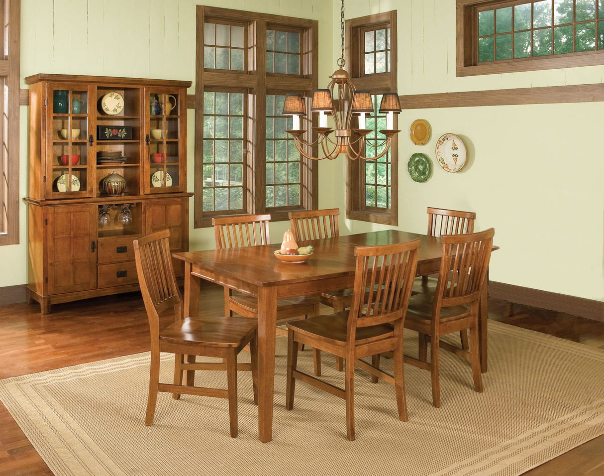 Crafts 7 Piece Dining Set, Oak