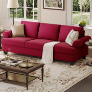 91 Inch Lawson Sofa with Extra Deep Seats Oversize, Mid-Century 3-Seat Sofa Couch