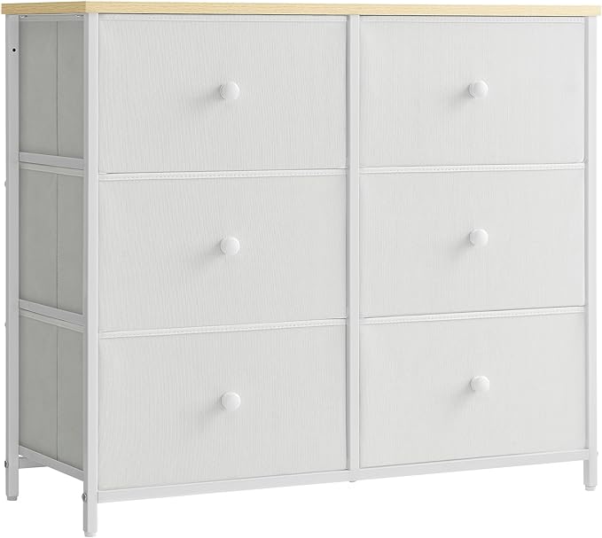 Dresser for Bedroom, Chest of Drawers, 6 Drawer Dresser