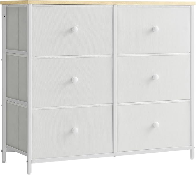 Dresser for Bedroom, Chest of Drawers, 6 Drawer Dresser