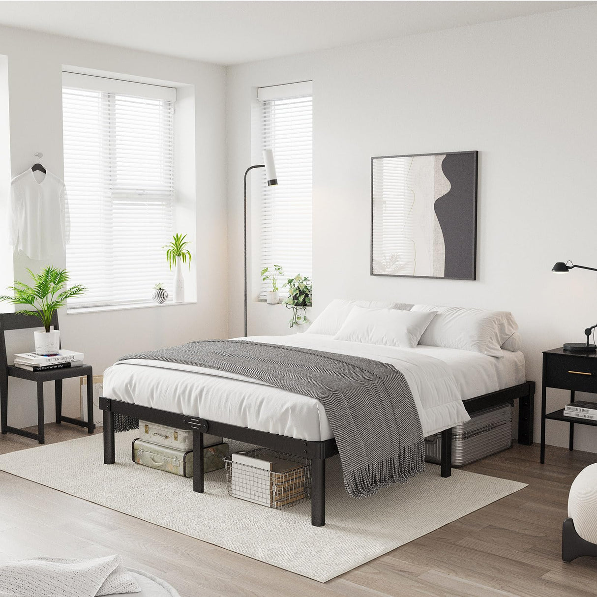 12 Inch High Heavy Duty Full Size Bed Frame Metal, Platform Bed Frame Full Size