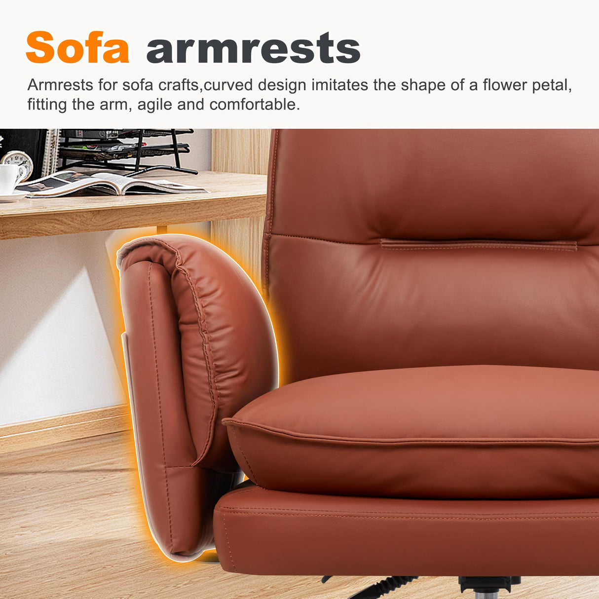 Heavy Duty Big and Tall Executive Office Chair - 400lbs Capacity