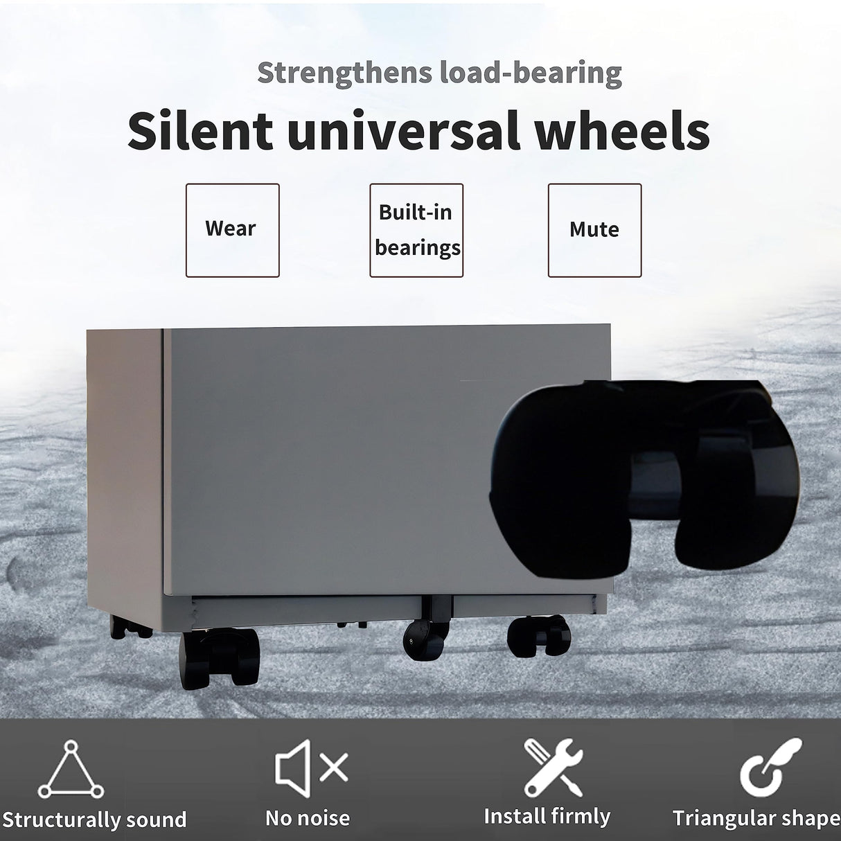 3-Drawer Mobile File Cabinets Rolling ,Vertical Metal Filing Cabinet