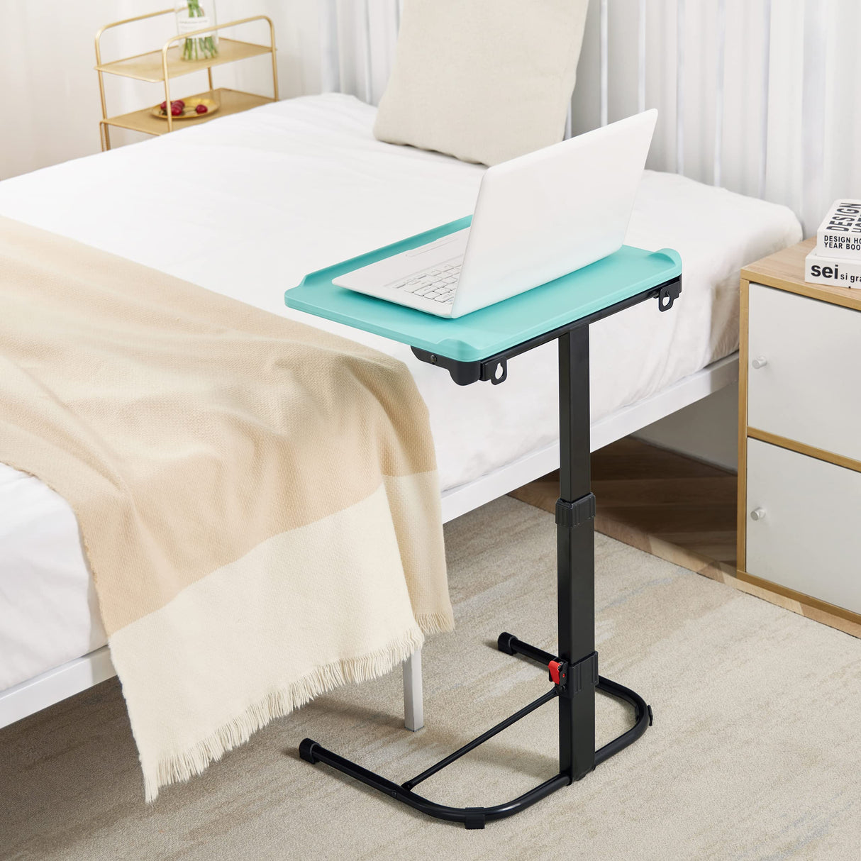 Folding TV Tray Table, Adjustable TV Dinner Table, Foldable Tray Table