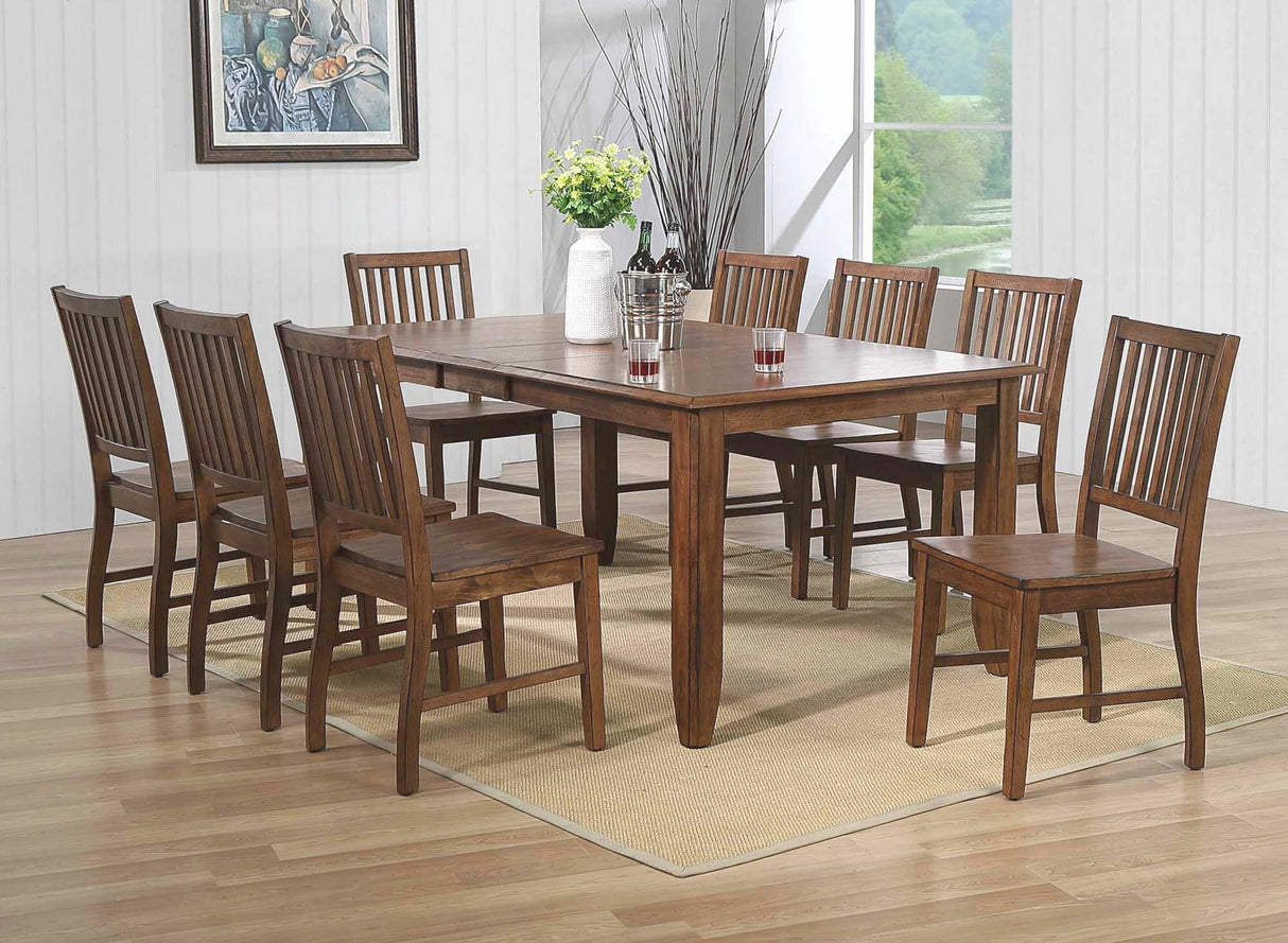 Simply Brook Dining Table - Amish Brown Solid Wood