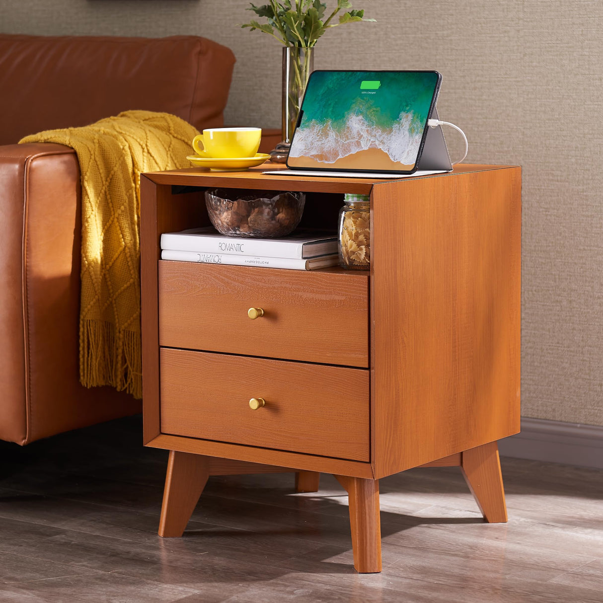 Nightstand with Charging Station