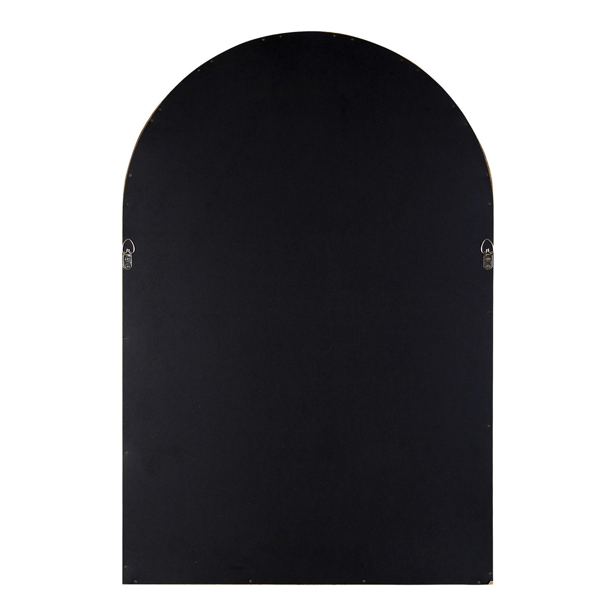 Kate and Laurel Hutton Rustic Modern Farmhouse Arch Mirror, 24" x 36", Natural Wood Finish