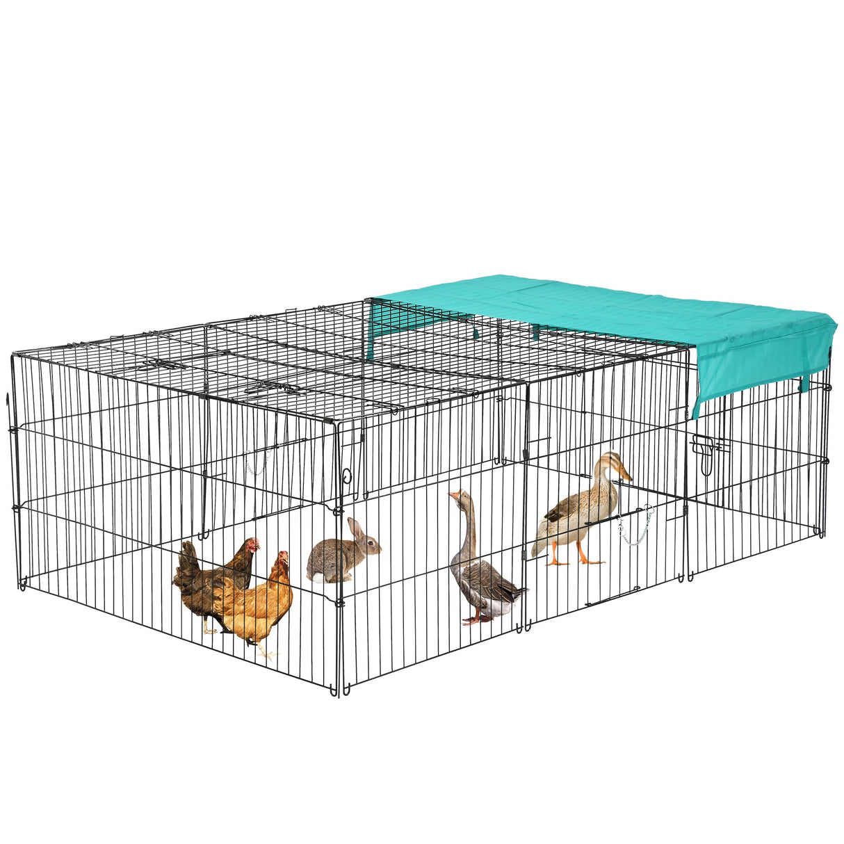 FeatherFort Mini Chicken Run – 6x4ft Coop with UV Roof, Secure Door & Rustproof Frame