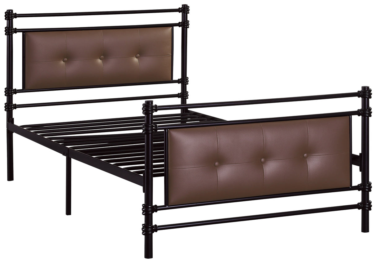 Homelegance Jayla Metal Platform Bed, Twin, Black