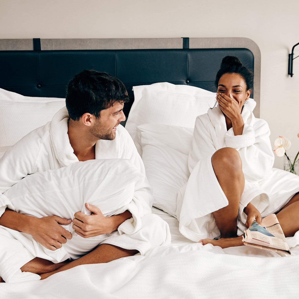 Sateen Junior Suite Bed Bundle (Queen) - Luxury All-White Bedding Bundle/Includes