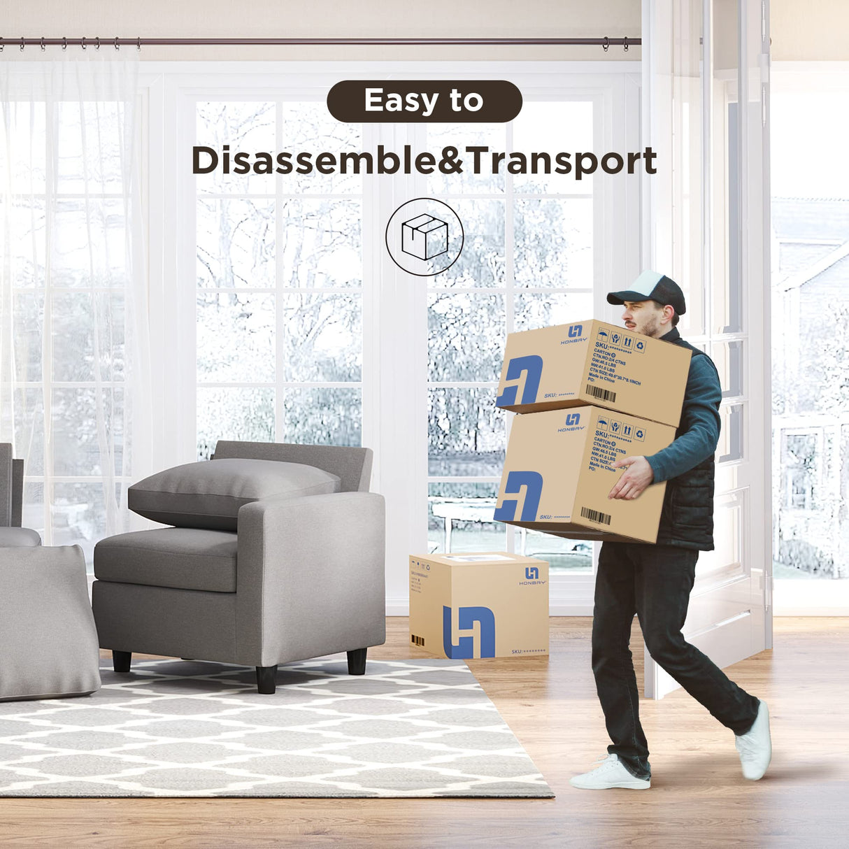 Convertible Sectional Sofa, L Shaped Couch with Linen Fabric