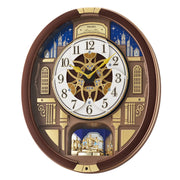 Melodies in Motion Wall Clock, Nighttime City Skyline