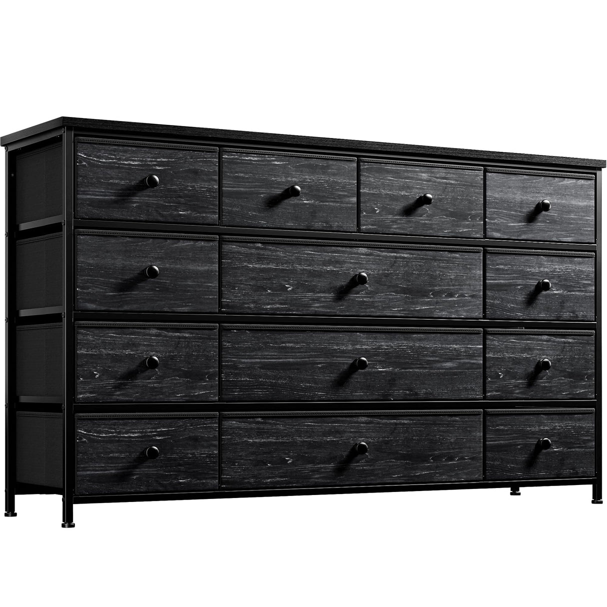 Black Dresser, Dresser for Bedroom with 13 Storage Drawers