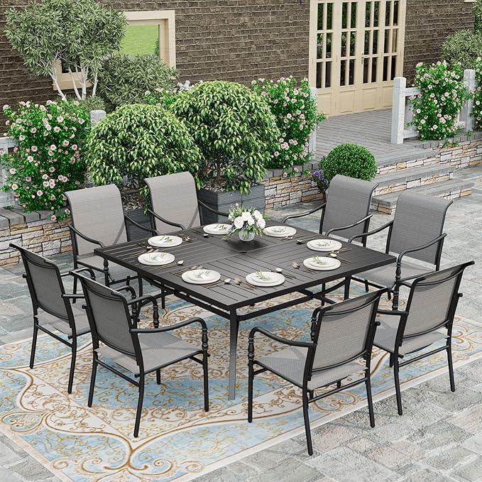 7-Piece Outdoor Dining Set, Patio Dining Furniture Set for 6