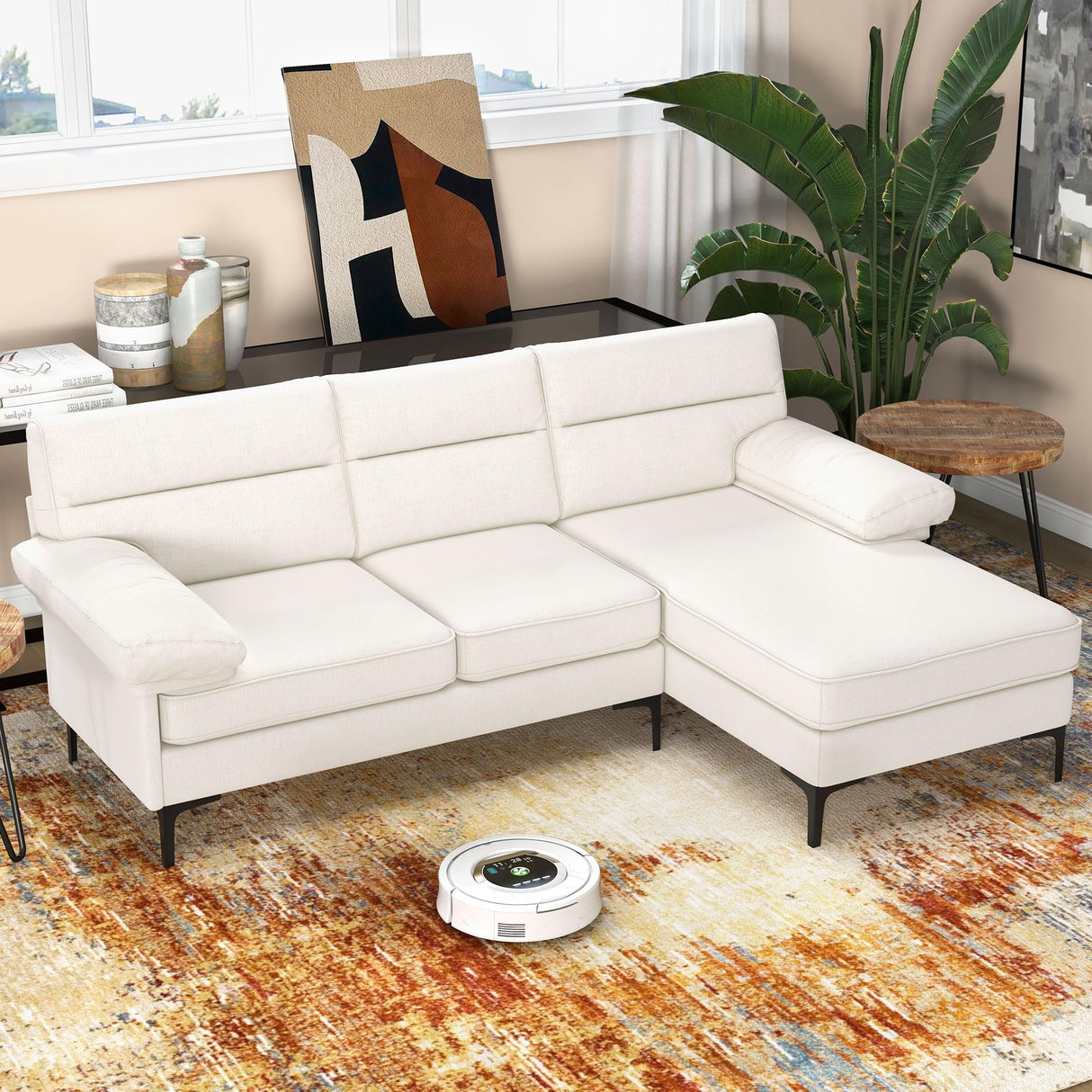 85” L-Shaped Sofa Comfy, Sectional Couches for Living Room