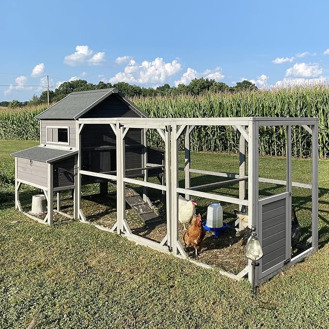 RollRoost Chicken Coop With Large Wheels, Waterproof Roof & Expandable Design