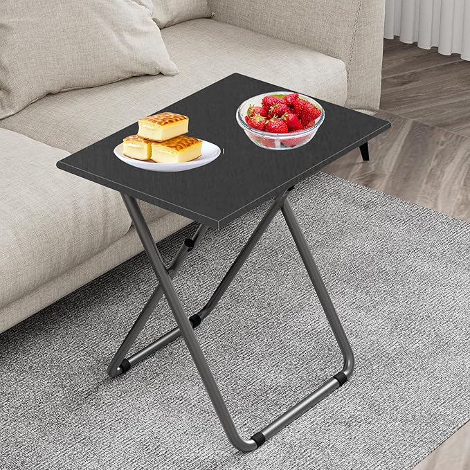 VersaMarble Multi-Color Folding Tray Table - Portable Snack & TV Table
