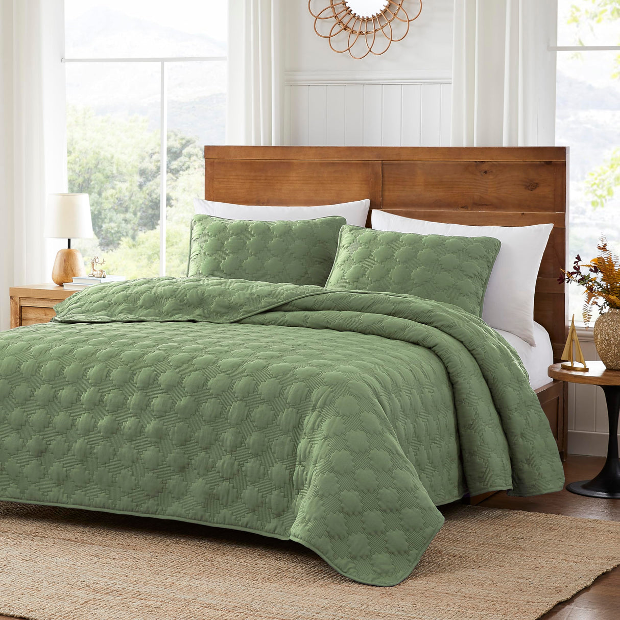 Quilt Oversized California Cal King Size Bedding Sets with Pillow Sham