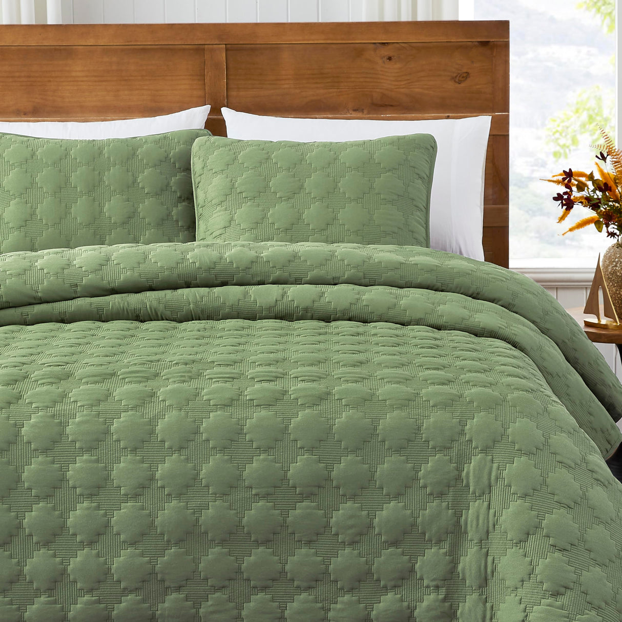 Quilt Oversized California Cal King Size Bedding Sets with Pillow Sham