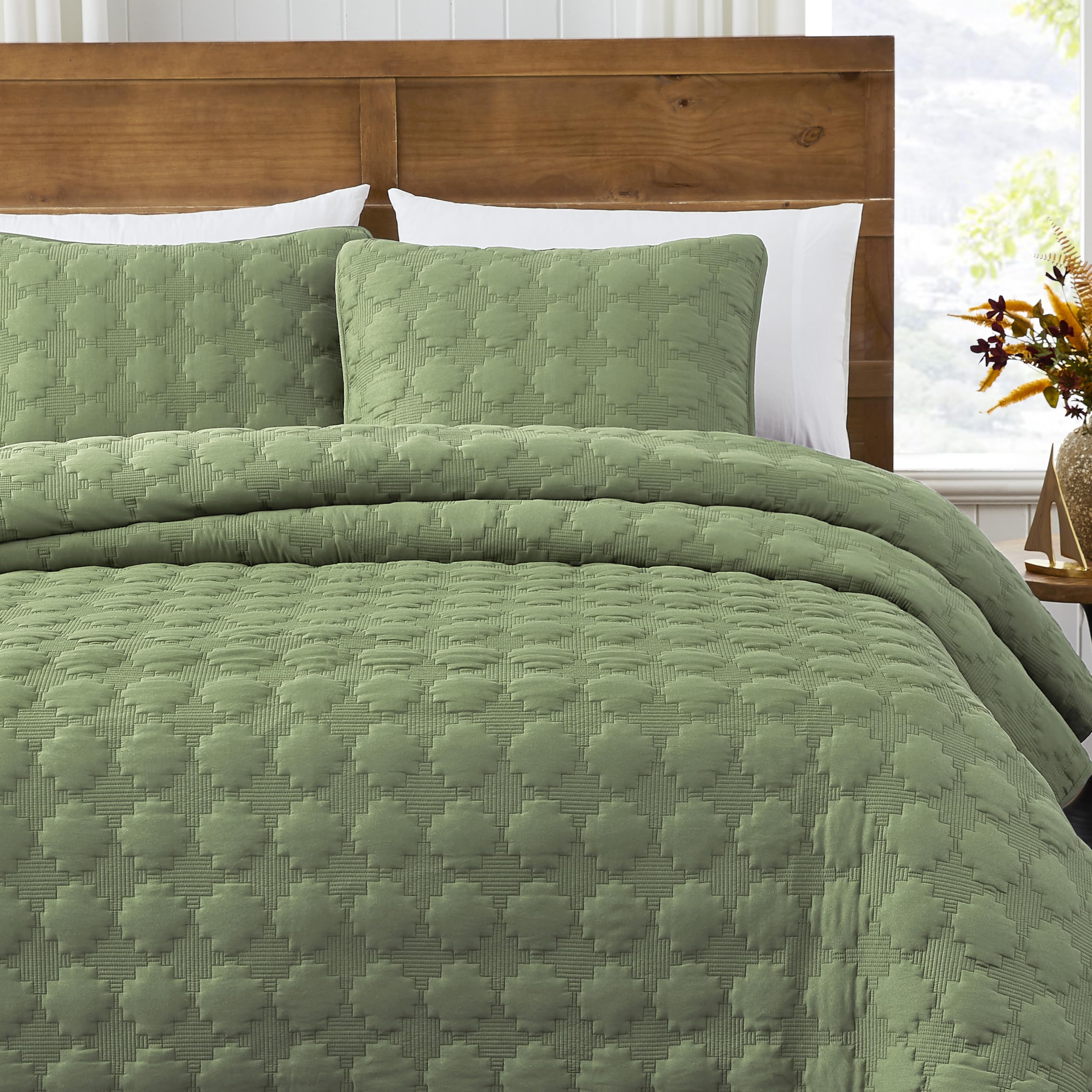 Quilt Oversized California Cal King Size Bedding Sets with Pillow Sham