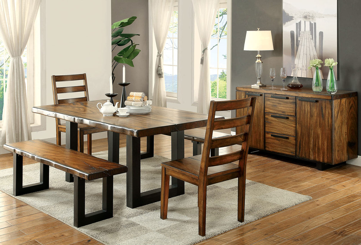 Patio Wooden Picnic Bench for 2 People Wooden Dining Bench