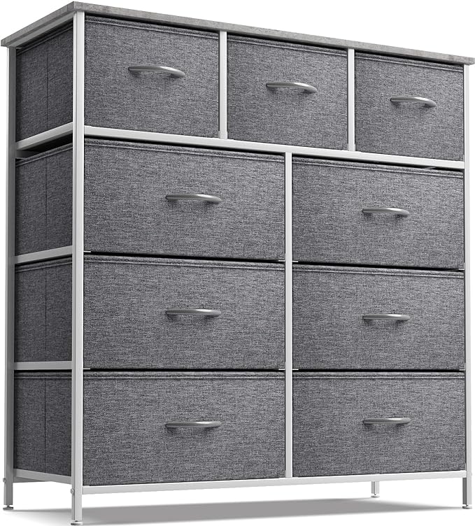 Dresser with 9 Drawers - Furniture Storage Chest