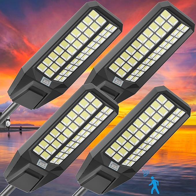 Street Light 7000K 800000LM Auto On/Off Dusk to Dawn IP67 Waterproof Motion Sensor