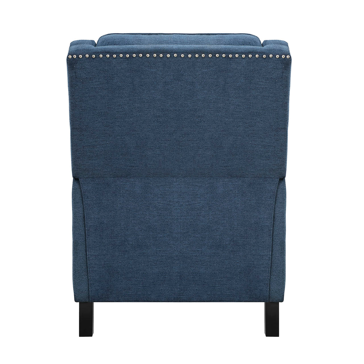 Fabric Push Back Reclining Chair, Navy Blue
