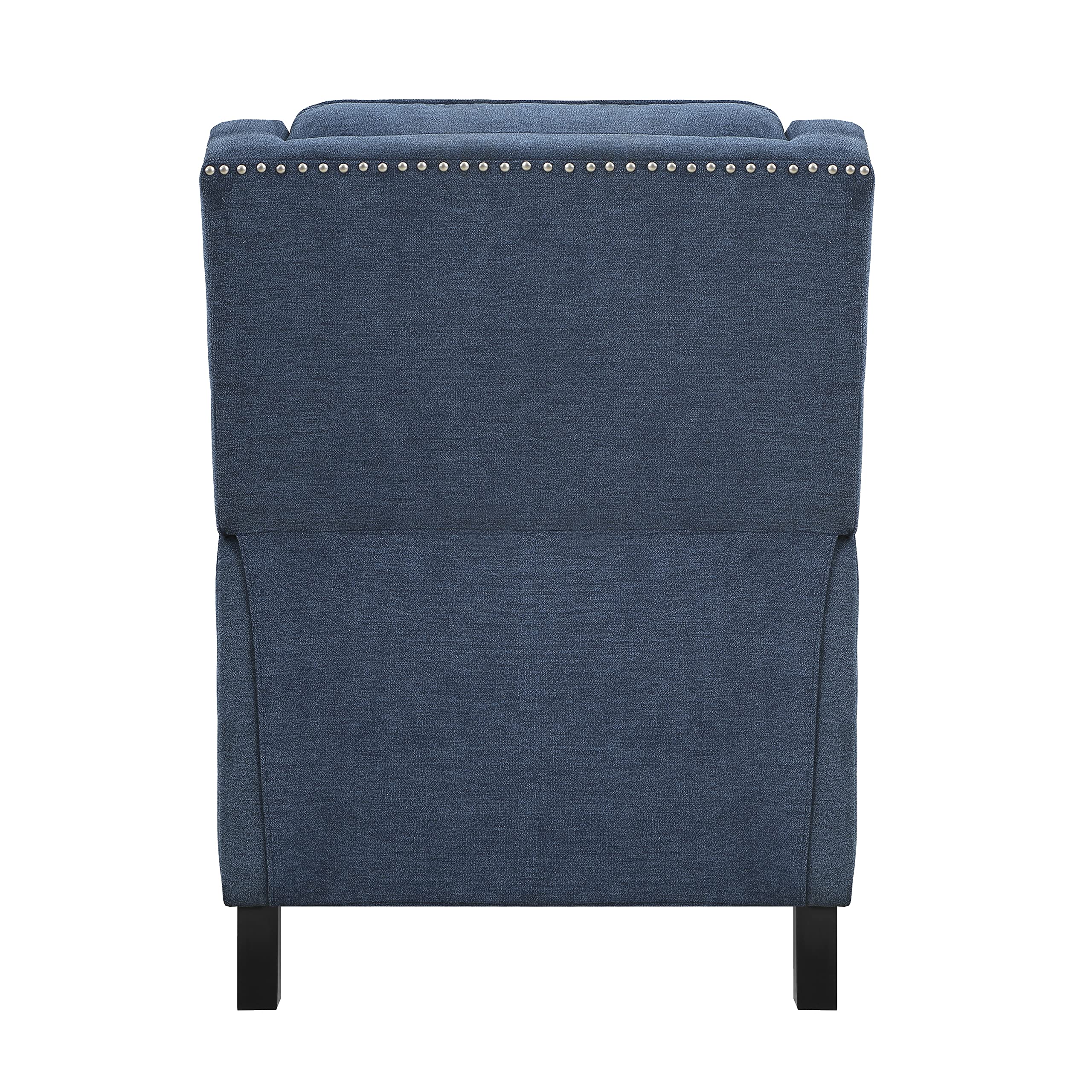 Fabric Push Back Reclining Chair, Navy Blue