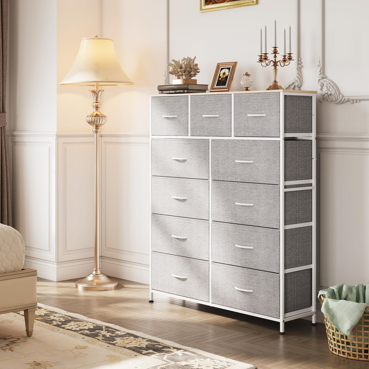 Dresser for Bedroom, Fabric Dresser Storage Tower