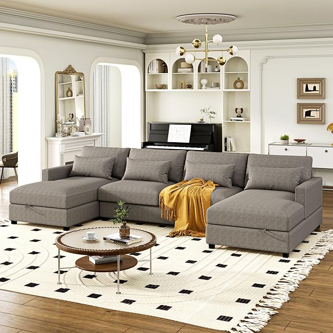 Sectional Sofa Modern Couch L-Shape Sectional Sofa Sleeper Comfy Upholstered