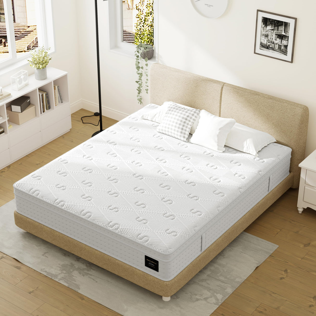 Mattress, 14 inch Soft Hybrid Mattress with Individual Pocket Spring