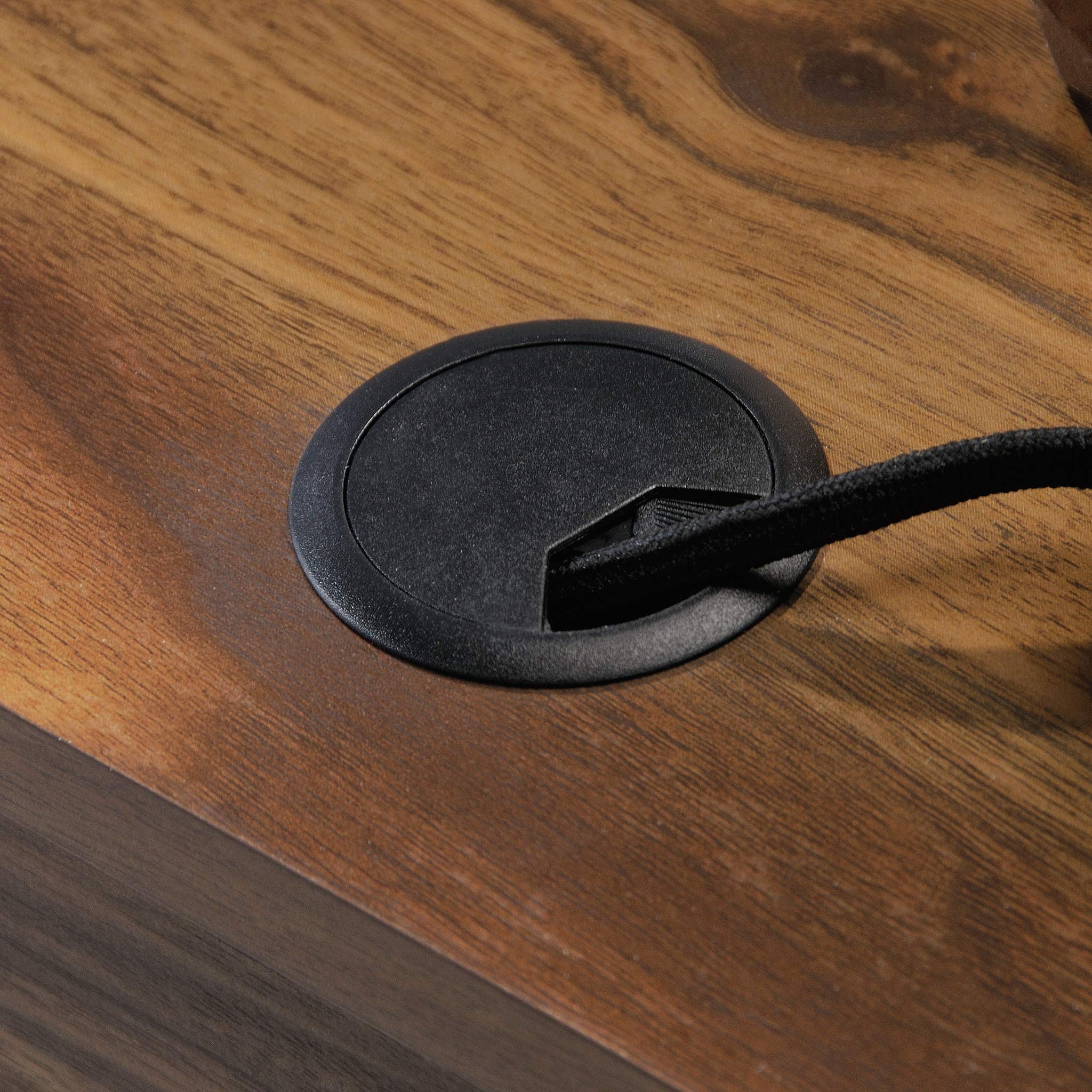 Place L-Desk, L: 59.06" x W: 53.54" x H: 30.2", in Grand Walnut finish