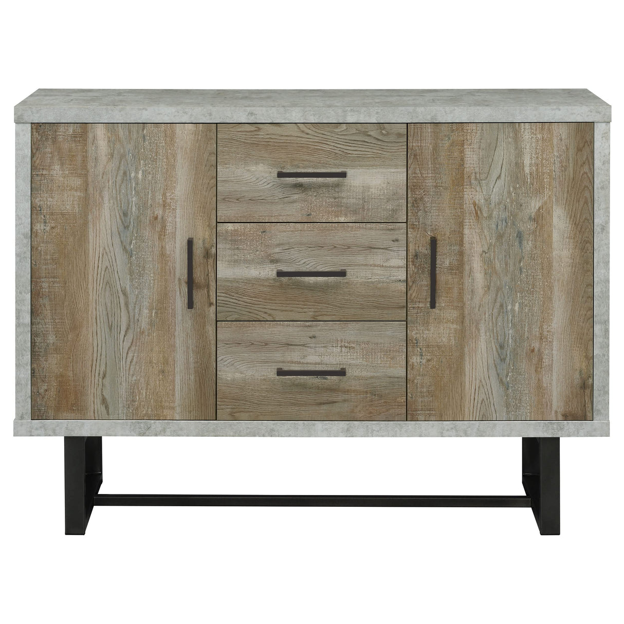 Abelardo 3-Drawer Accent Cabinet Weathered Oak and Cement