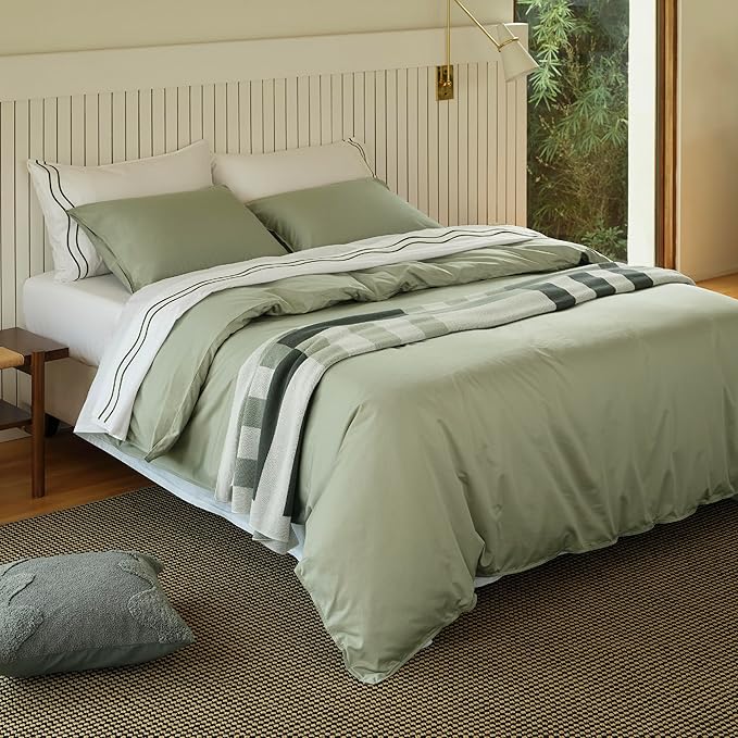 Cotton Duvet Cover Set, 100% American Grown Cotton Duvet Cover King, Luxury 600