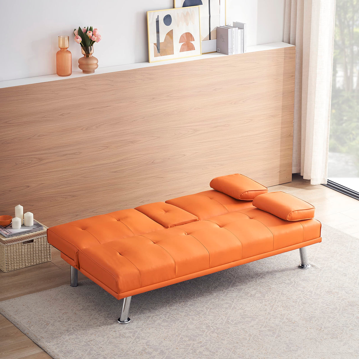 Rose-SF-00540-DX Sofas, 67" W x 31" D x 33" H, Orange